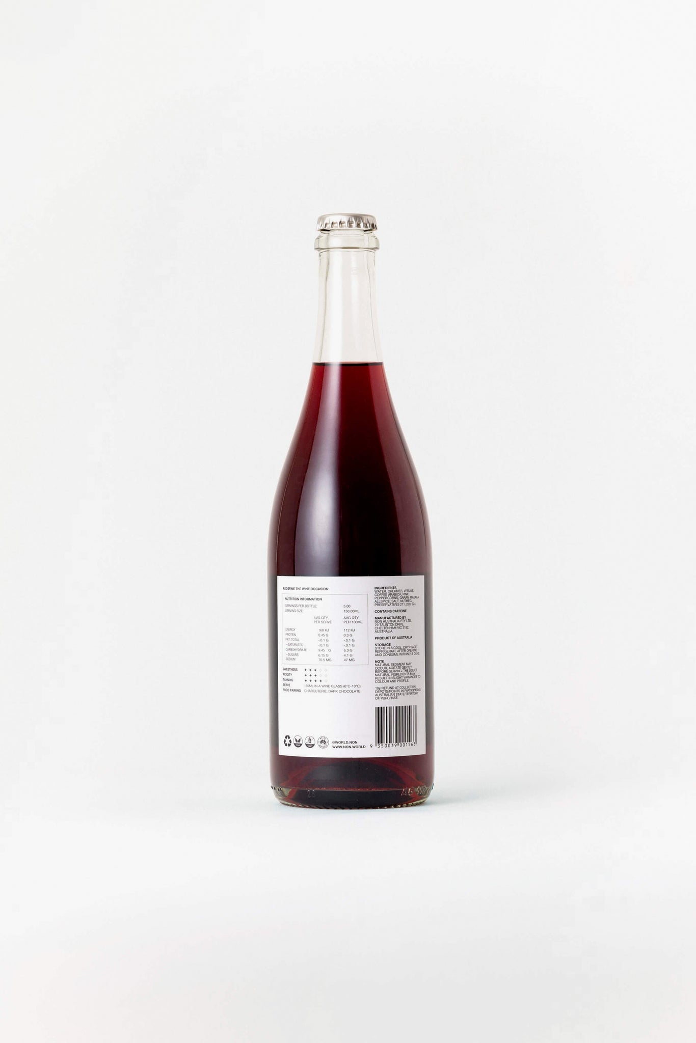 NON7 Stewed Cherry & Coffee bottle back