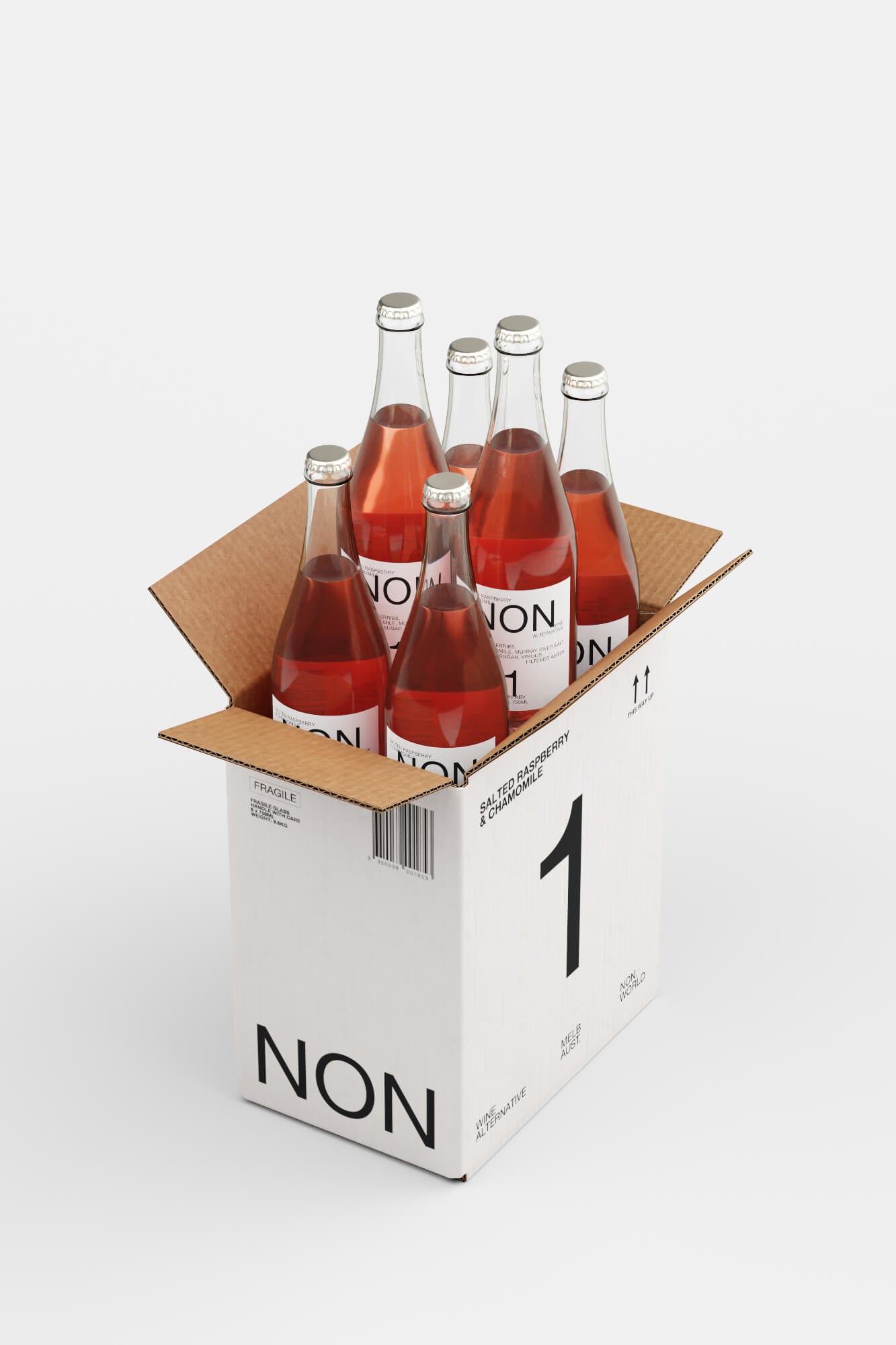 6 Pack of NON1 Salted Raspberry & Chamomile Bottles