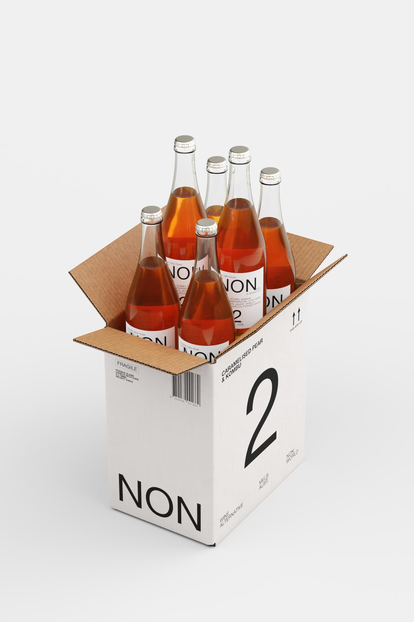 6 Pack of NON2 Caramelised Pear & Kombu Bottles