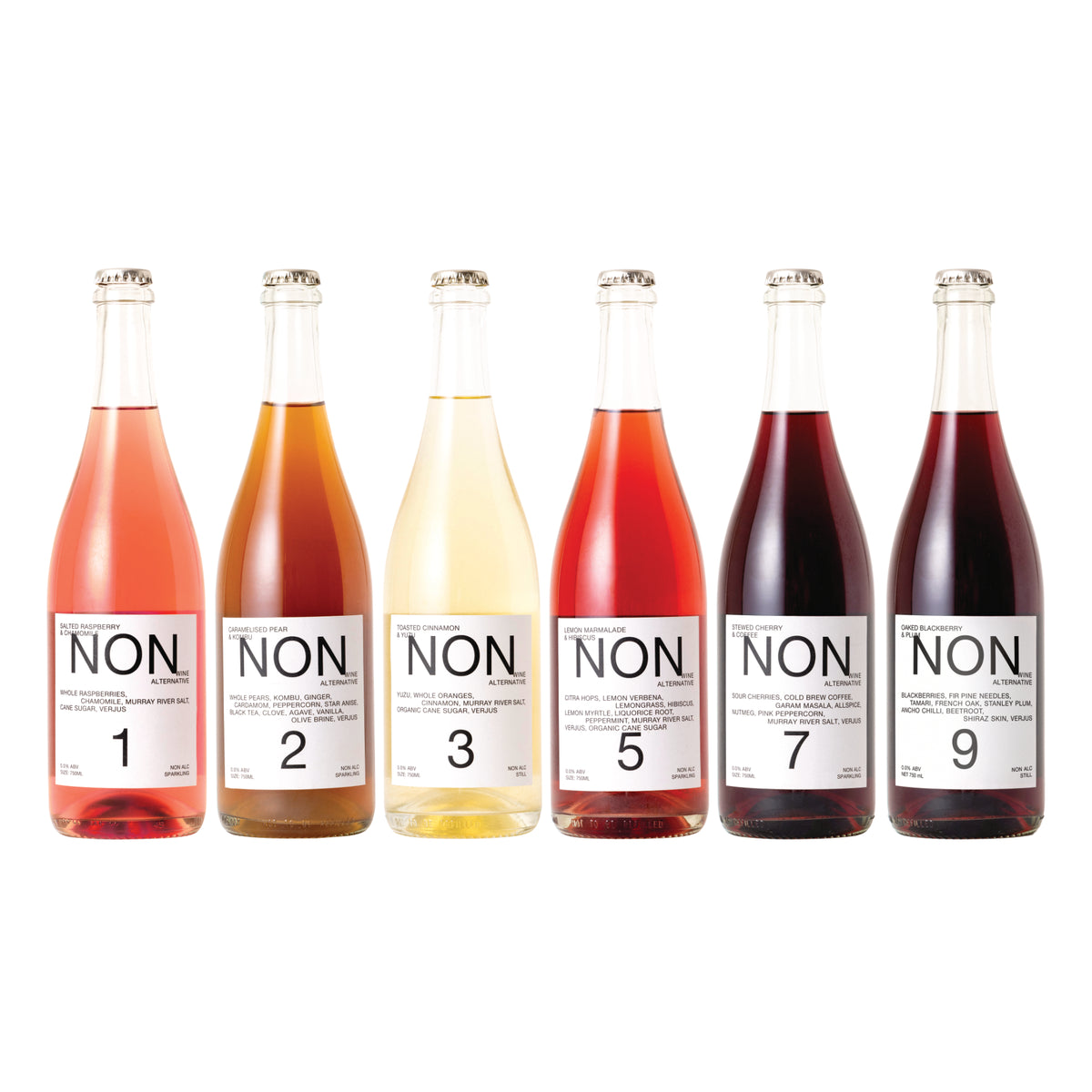 Mixed 6 Pack of NON alcohol-free wine alternatives